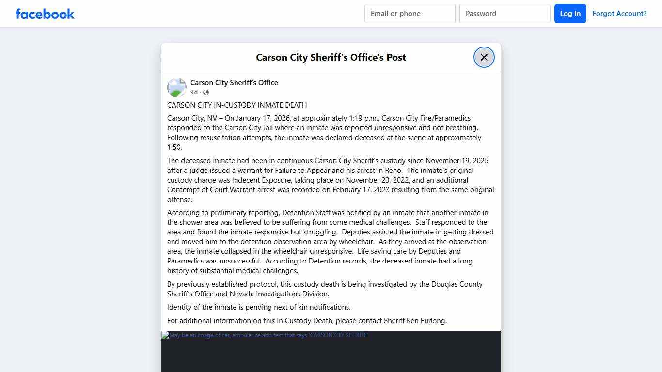 CARSON CITY IN-CUSTODY... - Carson City Sheriff's Office Facebook